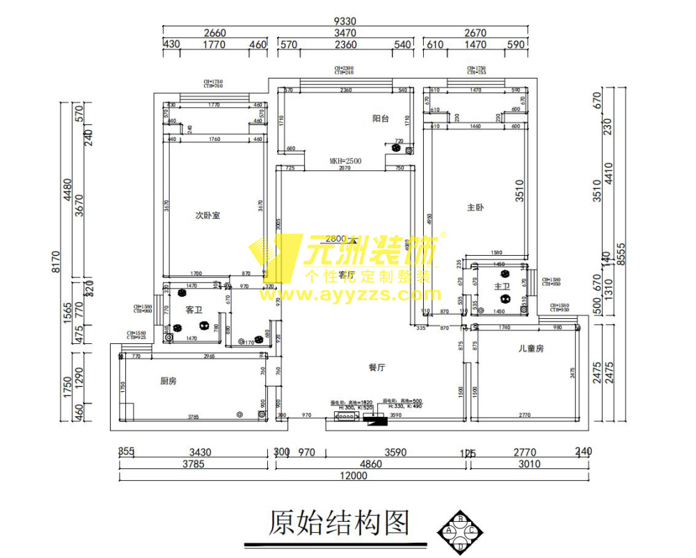 1單元502室107平米